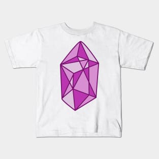 Faceted Gemstone- Pink Kids T-Shirt